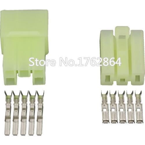 5 pin plastic parts automotive connector with terminal DJ7052-3-11 / 21 car connector 5P