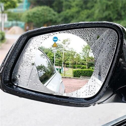 A2pcs Car Protective Film For Rearview Mirror Car Window Anti Fog Rainproof Film Car Accessories