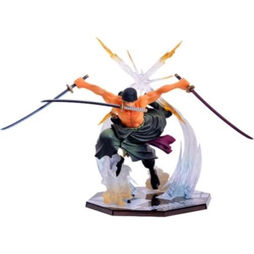 Anime One Piece Ronoa Zoro Ghost 3D2Y Three-knife Ghost Cut Ver. Sauron PVC Action Collection Figure Model 21cm