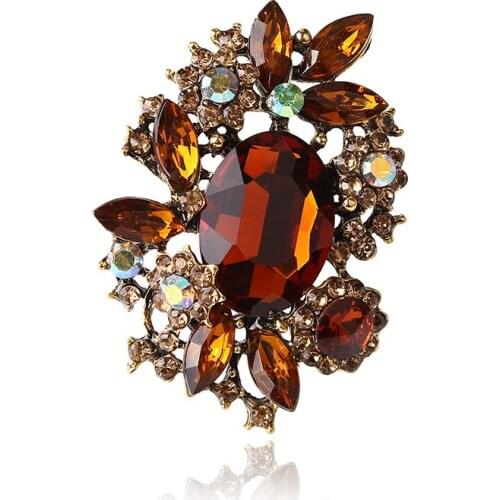 Beadsland Alloy Inlaid Rhinestone Brooch Design Fashionable High-end Clothing Accessories Pin Woman Gift BR0025