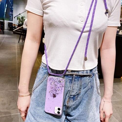 Love Heart Candy Case For Samsung Galaxy A12 A21S A31 A41 A50 A20 S A51 A70 A 71 M31 S20 FE Note 20 Ultra S10 Plus Lanyard Cover