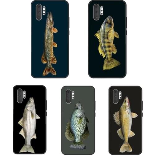 Bass Fish Art For Samsung Galaxy S20 FE S8 S9 S10 Plus S10e Note 10 Plus Note 20 S21 Ultra Phone Case
