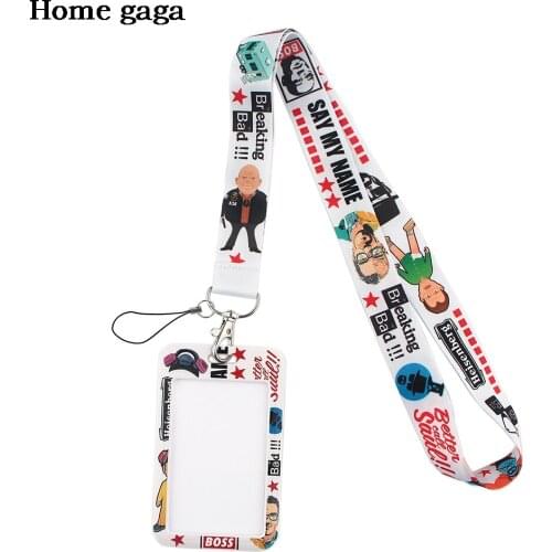 DB483 SAY MY NAME New Ribbon Lanyard Badge ID Card Holder Neck Strap Cell Phone Neck Straps Office School Supplies