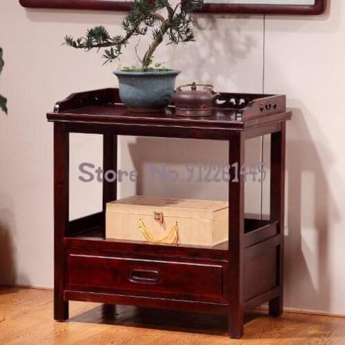 Rosewood Solid Wood Edge Table Antique Small Tea Table Mahjong Table Corner Table Living Room Sofa Edge Cabinet Chinese Corner T