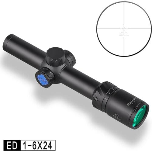 ED 1-6X24 IR FFP Rifle Scope Illuminated Glass Etched Reticle First Focal Plane for AK47 AR15 Quick Shooting Air Gun