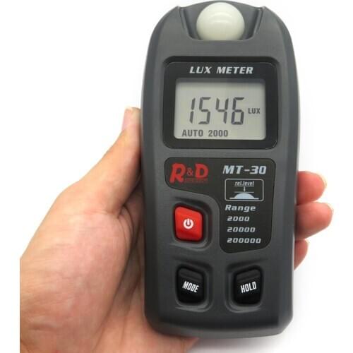 Lux meter 0~200,000lux Range Light Meter Illuminometer lux/fc Photometer Tester 203C