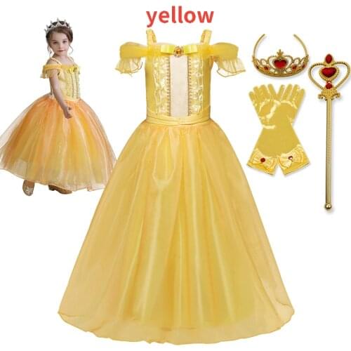 Girls Costume Halloween Costumes For Kid Princess Dresses For Girls Roleplay Prom Gown Baby Girls Tutu Vestidos Children Dresses