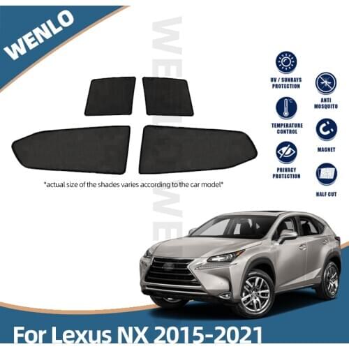 Magnetic Car Side Window SunShades Mesh Shade Blind For Lexus NX NX200 NX300 NX200H NX200T NX300H 2015-2021