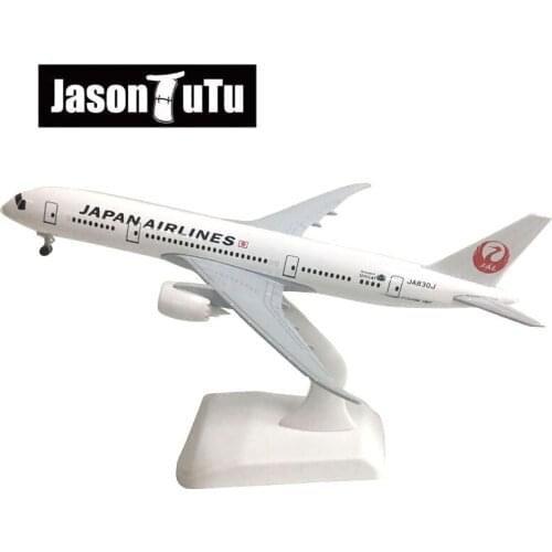 JASON TUTU 20cm Japan Airlines Boeing 787 Airplane Model Plane Model Aircraft Diecast Metal 1/300 Scale Planes Factory Wholesale