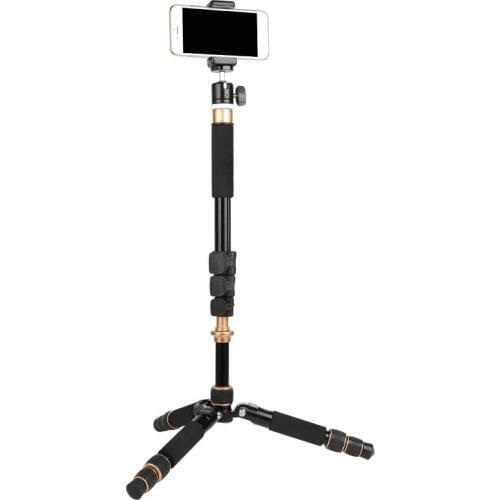 Tabletop Tripod Compact Light Weight Travel Portable Camera Tripod for Phone Canon Nikon Sony DSLR Video Camera with Carry Case