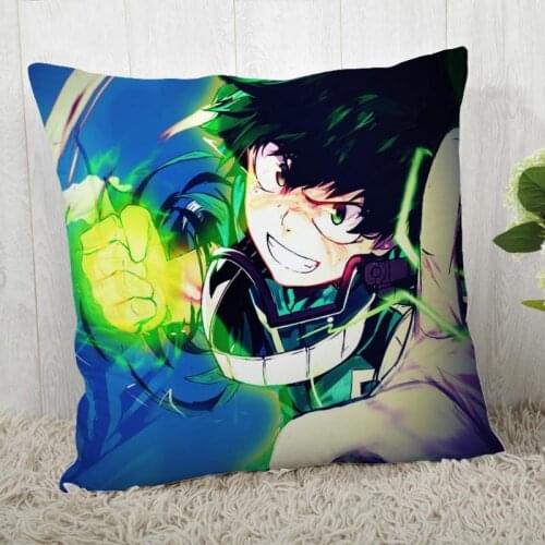 Anime Pillow Cover Customize My Hero Academia Pillowcase Modern Home Decorative Cushion Cover Soft No Fade Throw Pillow-case