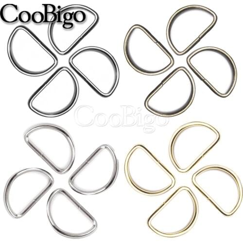 10pcs Pack 5/8"(16mm) NonWelded Dee Ring D-Ring Strap Webbing Dog Cat Collar Outdoor Backpack Bags Part Garment Accessories