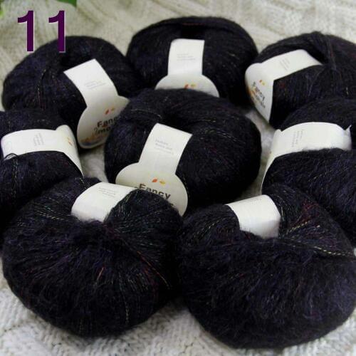 NEW Luxurious Soft 8balls*50g Crocheting & Knitting MOHAIR wool hand Yarn Knitting Black 823-11-8