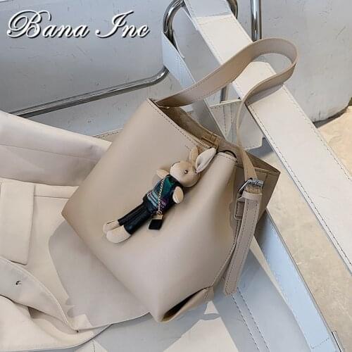 2021 Autumn And Winter New Ladies Bag Daily Shoulder Bag Soft Surface PU Handbag Casual Shopping Bag Bucket Bag