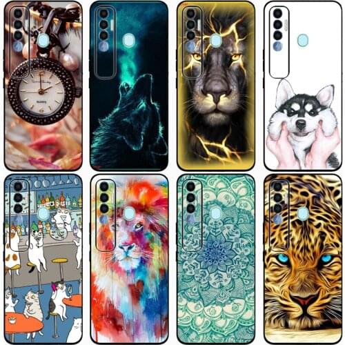 New TPU Silicon Coque Case for Tecno Spark 7 Anti Skid Full Protective Cover for Tecno Spark 7 Pro