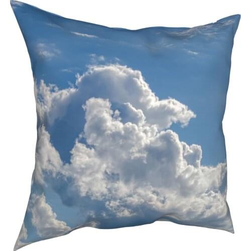 Cumulus pillow magic white cloud sky scene creative linen pillow sofa decoration pillow cover white cloud pillow