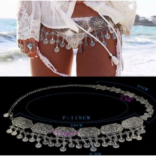 The hot style fashion metal pensile with a long belly chain