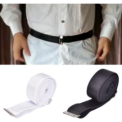 Adjustable Men Women Shirt Stay Anti-wrinkle Elastic Webbing Fixing Belt Strap