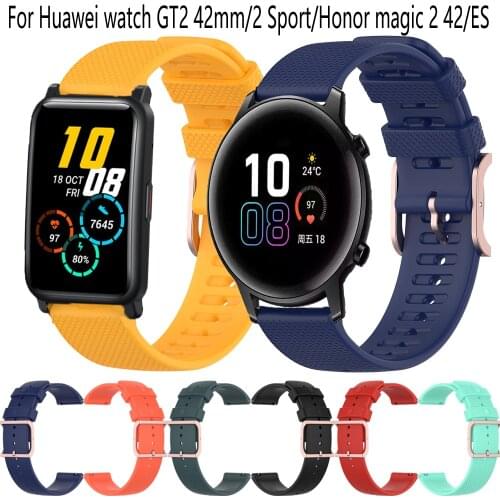 20mm Replaceable Watchbands For HUAWEI watch GT 2 42mm/HONOR Magic 2 42mm ES Silicone Strap Band Style Bracelet For Polar Ignite