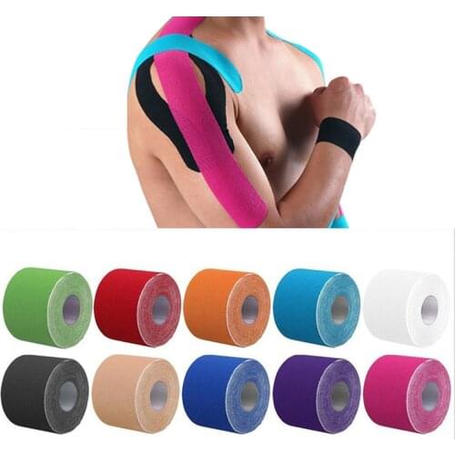 Sports Cotton Elastic Kinesiology Tape Muscle Bandage Therapeutic Support Adhesive Strain Injury Tape Knee Muscle Pain Relief