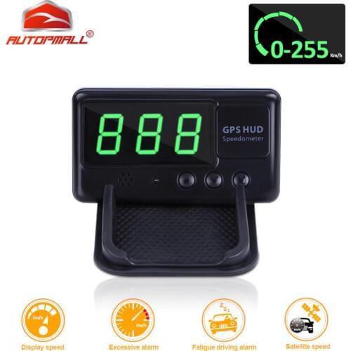 Universal Car HUD GPS Speedometer Motorcycle Head Up Display Windshield Digital Speed Projector Overspeed Alarm For All Vehicles