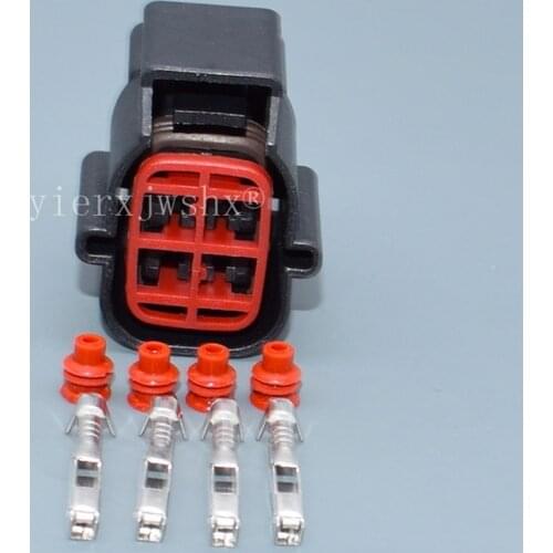 Yierxjwshx 4 Pin 1.5MM Auto Sealed Plug E-3938WPT-182(Tin)1U2Z-14S411-AUA Electrical Wiring Harness Waterproof Connector