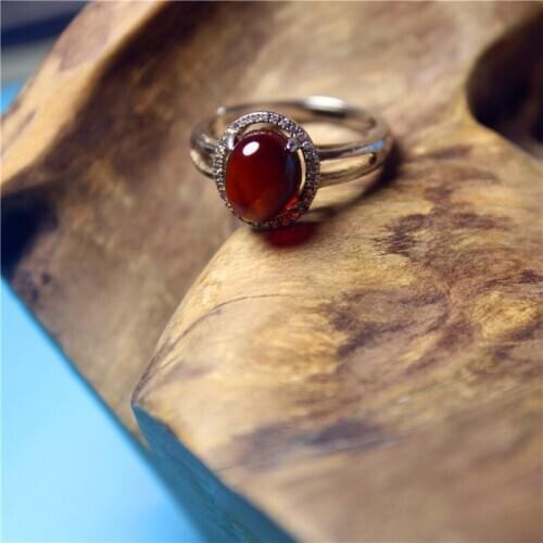 Wholesale New Fashion Jewelry Special Classic Garnet 925 silver inlay Wrap around Ring for Women Luxury namour Charm Gift