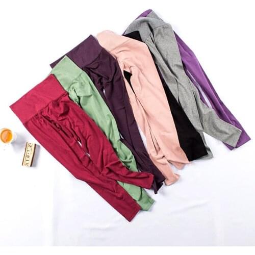 Plus size womens thermal underwear cotton thin stretch warm leggings pants Korean student pants tight black pants