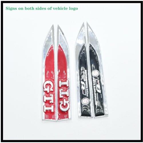GTI Badge Blade Emblem For Golf Polo GTI Magotan B8 Passat Car Fender Logo Sticker