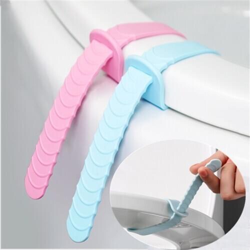 1pcs Toilet Handle Household Toilet Cover Silicone Toilet Cover Cover Adjustable Squat Toilet Cover Toilet Handle