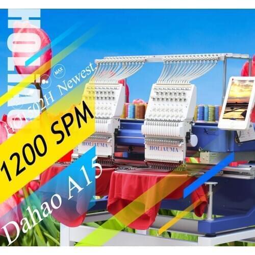 10 Years Service!!!Aari Muiti Functions High Speed 2 Head Computer Embroidery Machine Taj 15 Needles High Speed 1200 SPM