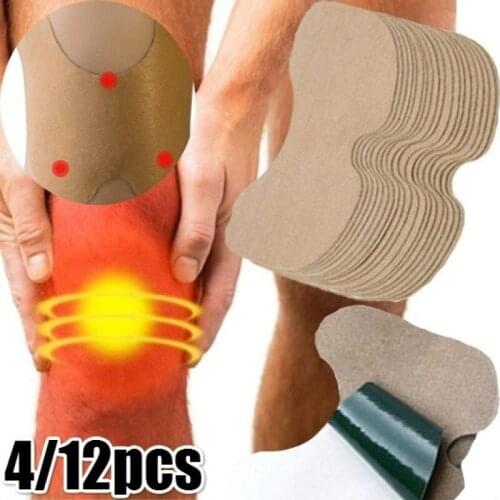 12pcs/4pcs New Knee Plaster Sticker Wormwood Extract Knee Joint Ache Pain Relieving Paster Knee Rheumatoid Arthritis Body Patch