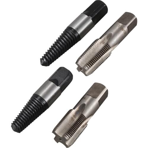 2Pcs Screw Extractor Water Pipe Broken Pipe Extractor Water Pipe Thread Repair Tap Set
