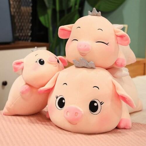 30/40/60cm Cartoon Cute Pink Pig with Wings Plush Toys Stuffed Kawaii Angel Piggy Pillow for Girls Kids Birthday Gifts