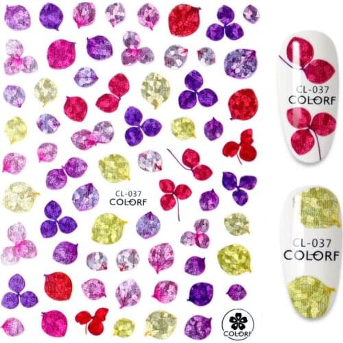 3D Nail Stickers Leaf Manicure Clover Design Nail Art Decoration Stickers for Nails