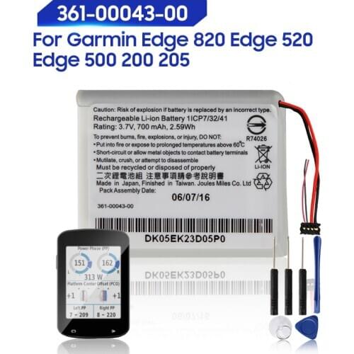 Original Replacement Battery For Garmin Edge820 Edge 520 Edge 500 205 200 Edge 820 GPS Cycling Computer 361-00043-00 Genuine