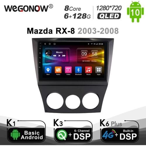 PX6 6G+128G Ownice Android 10 for Mazda RX-8 2003 - 2008 Car autoradio Multimedia Video Audio GPS Radio Player Wifi BT 1280*720