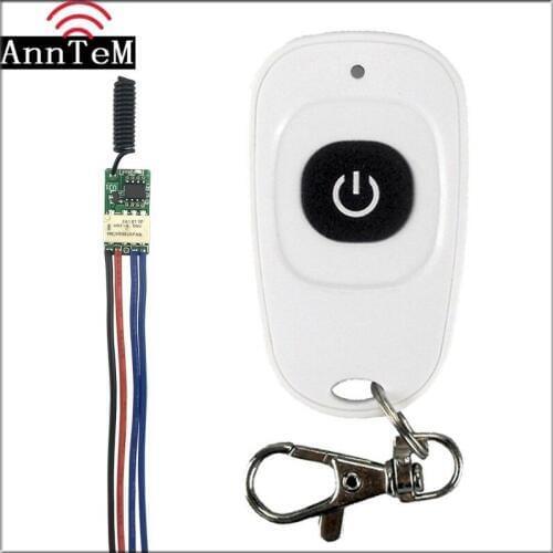 RF Wireless Remote Control Switch 433mhz Transmitter Receiver 3.7v 5v 6v 9v 12v Battery Power Mini Small Relay Controller Module