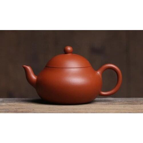 King Tea Mall Yixing Ai Li Xing Pear Style Teapot 160C, Zhao Zhuang Zhu Ni Mud for Chinese Gongfu Chadao, Teawares
