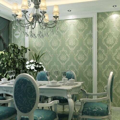 Beibehang Jane Europe luxury 3D stereoscopic nonwovens wallpaper bedroom living room study Damascus wallpaper