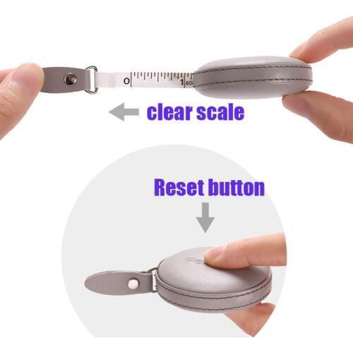 Hot Kawaii Ruler Lovely Tape Measure Macron Candy Color Leather Ruler Box Portable for School Accessories Sewing Patchwork