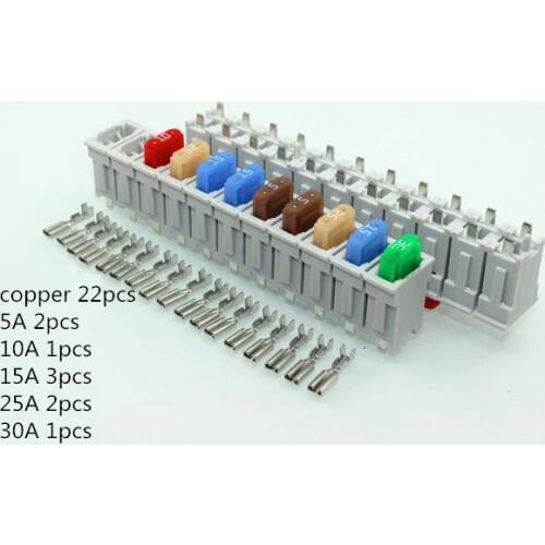 Small size Fuse Holder Box Fuse Box Block Car modification fuse socket 5A 10A 15A 20A 25A 30A