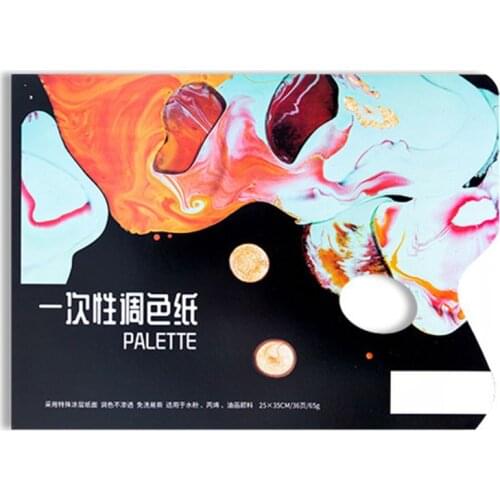 Painting Material Paper Disposable Washable Color Palette 36 Sheets Of Color Paper Gouache Acrylic Toning l29k