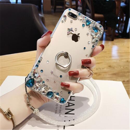 LaMaDiaa For Samsung Galaxy J3 J5 J4 J6 J7 J8 A6 A8 A7 A5 A3 2017 2018 A50 A80 Handmade Rhinestone Flower case Diamond cover