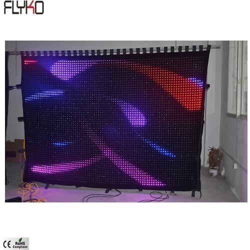 Hot sales foldable fireproof led video cloth TV show P35mm 2x3m used in stage or wedding decoration