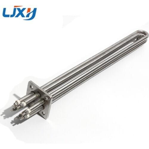 LJXH 65x65mm Square Head Electric Heating Pipe 201 Stainless Steel Flange 304 SUS Heater Tube Four square Electrical Parts