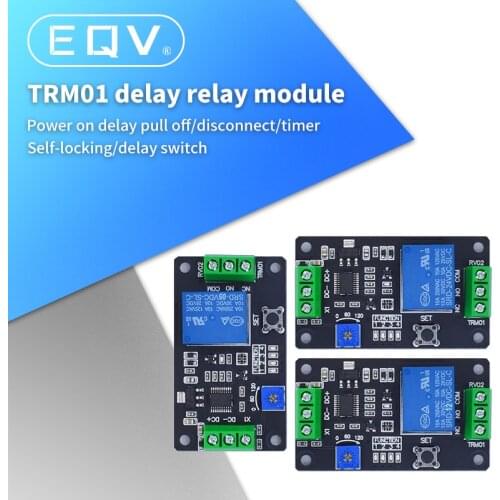 TRM01 Delay Timer Relay Multi-functional Delay Time Relay Self-locking Relay Delay Trigger Delay Relay DC 5V/12V/24V(Optional)