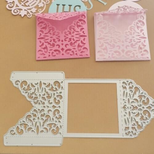 New Wedding invitations Metal cutting dies templates with edge of lace flowers for DIY decorative scrapbooking handicrafts cut