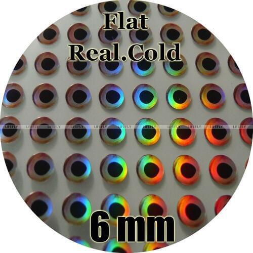 6mm Flat Real.Cold / Wholesale 700 Flat Eyes, Fly Tying, Jig Tying, Lure Making, Spinner Baits, Craft