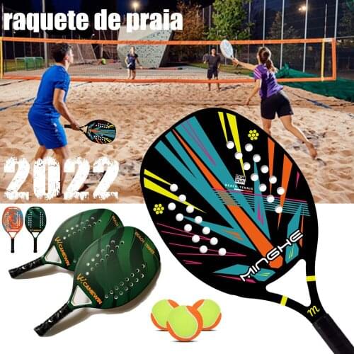 Available in stock, beach tennis racket, carbon fiber belt EVA memory foam core tennis racket